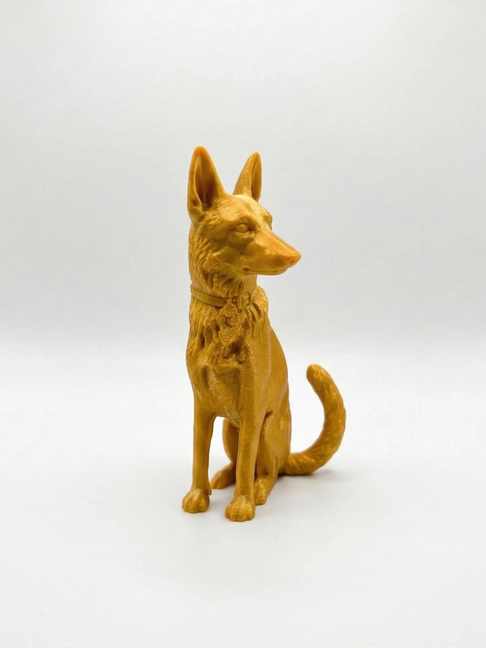 Classic German Shepherd Dog Leash Holder | Golden Antique Finish